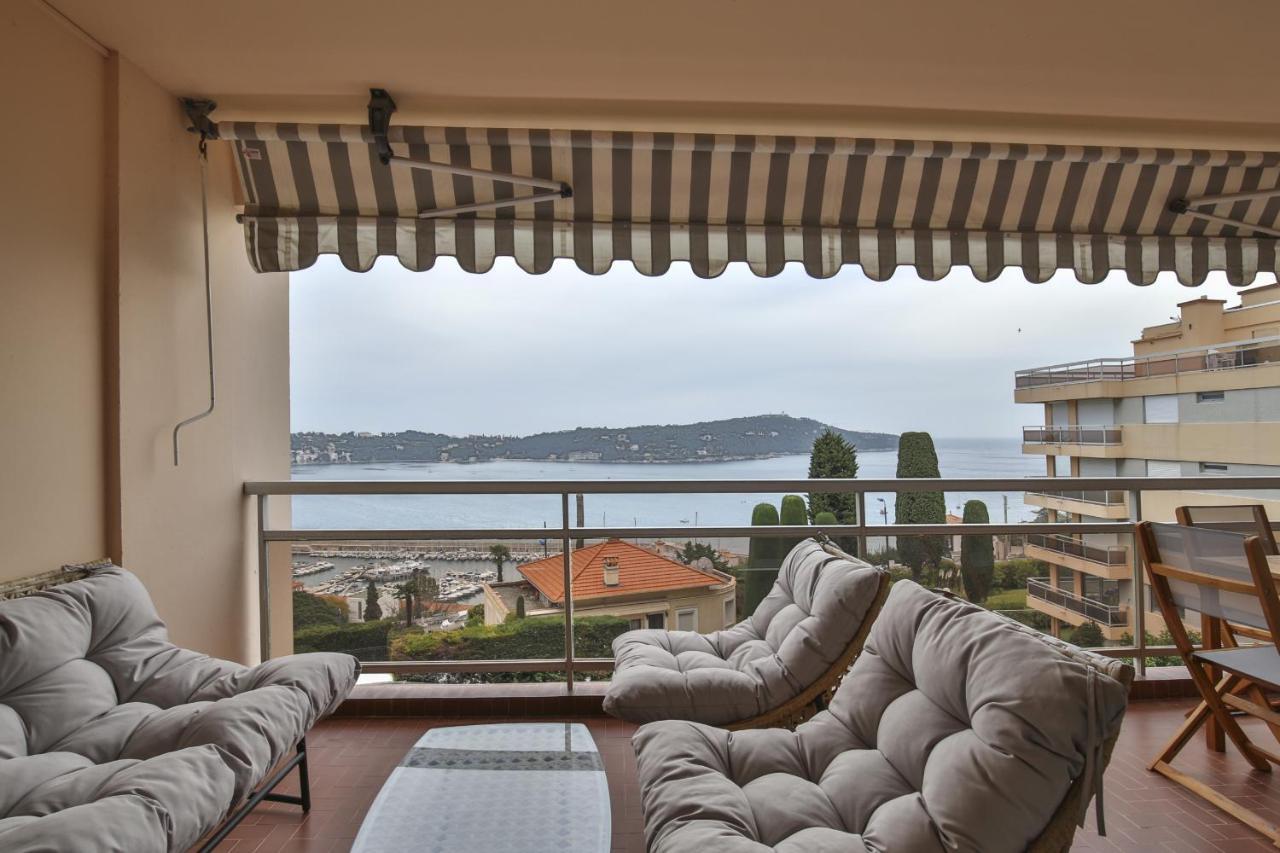 Sublime Appartement Vue Mer. Parking/Piscine/Clim Вильфранш-сюр-Мер Экстерьер фото