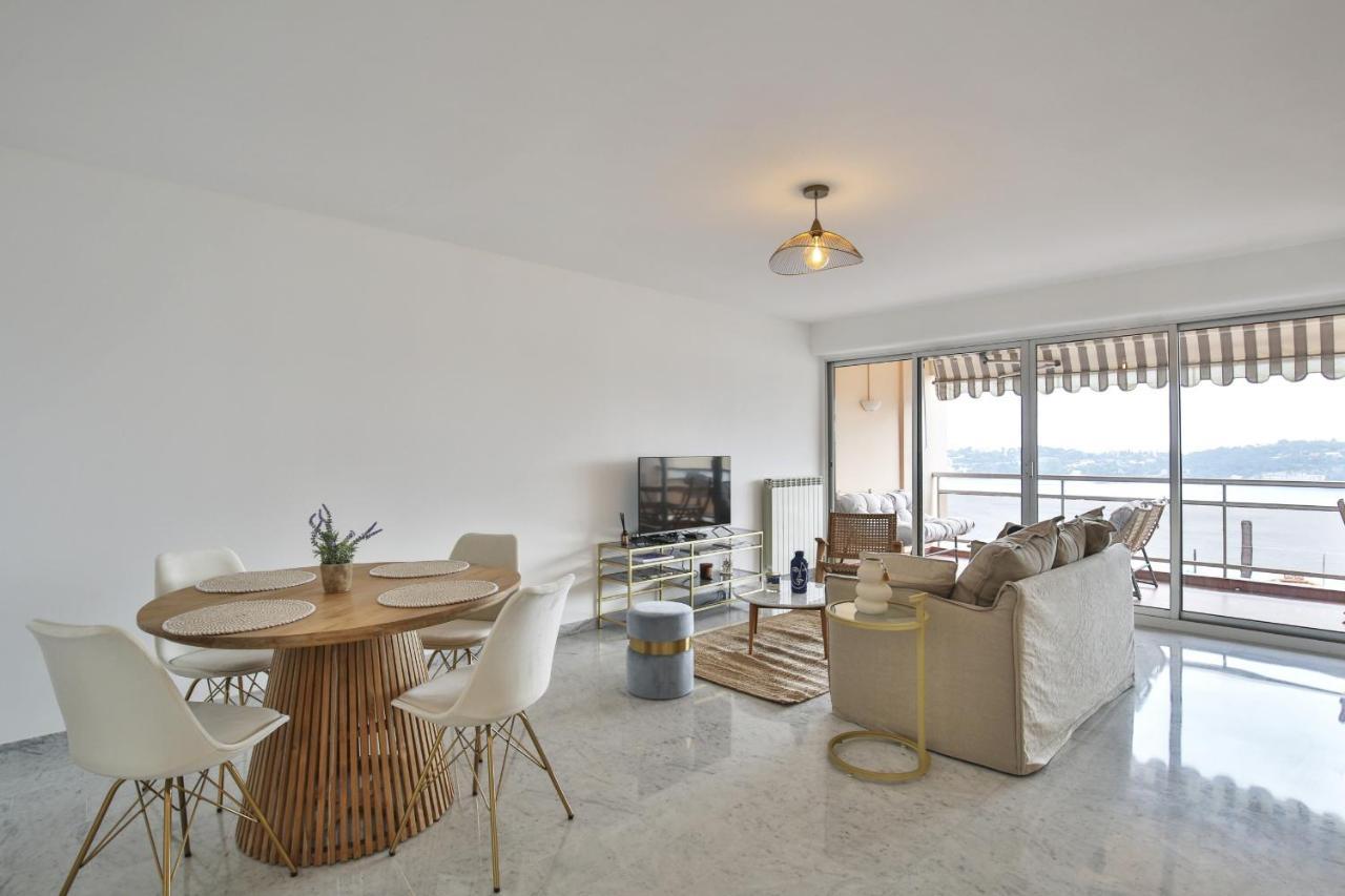 Sublime Appartement Vue Mer. Parking/Piscine/Clim Вильфранш-сюр-Мер Экстерьер фото