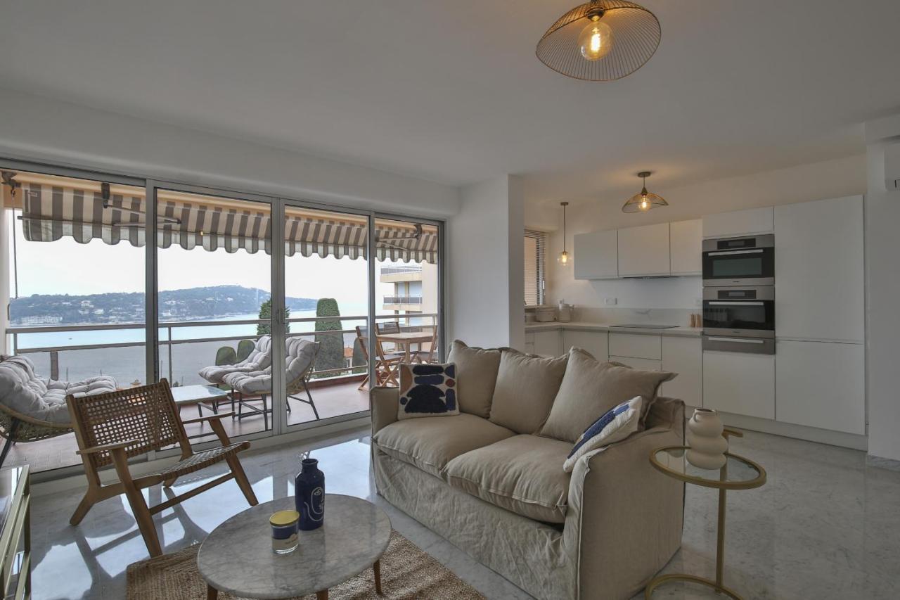 Sublime Appartement Vue Mer. Parking/Piscine/Clim Вильфранш-сюр-Мер Экстерьер фото