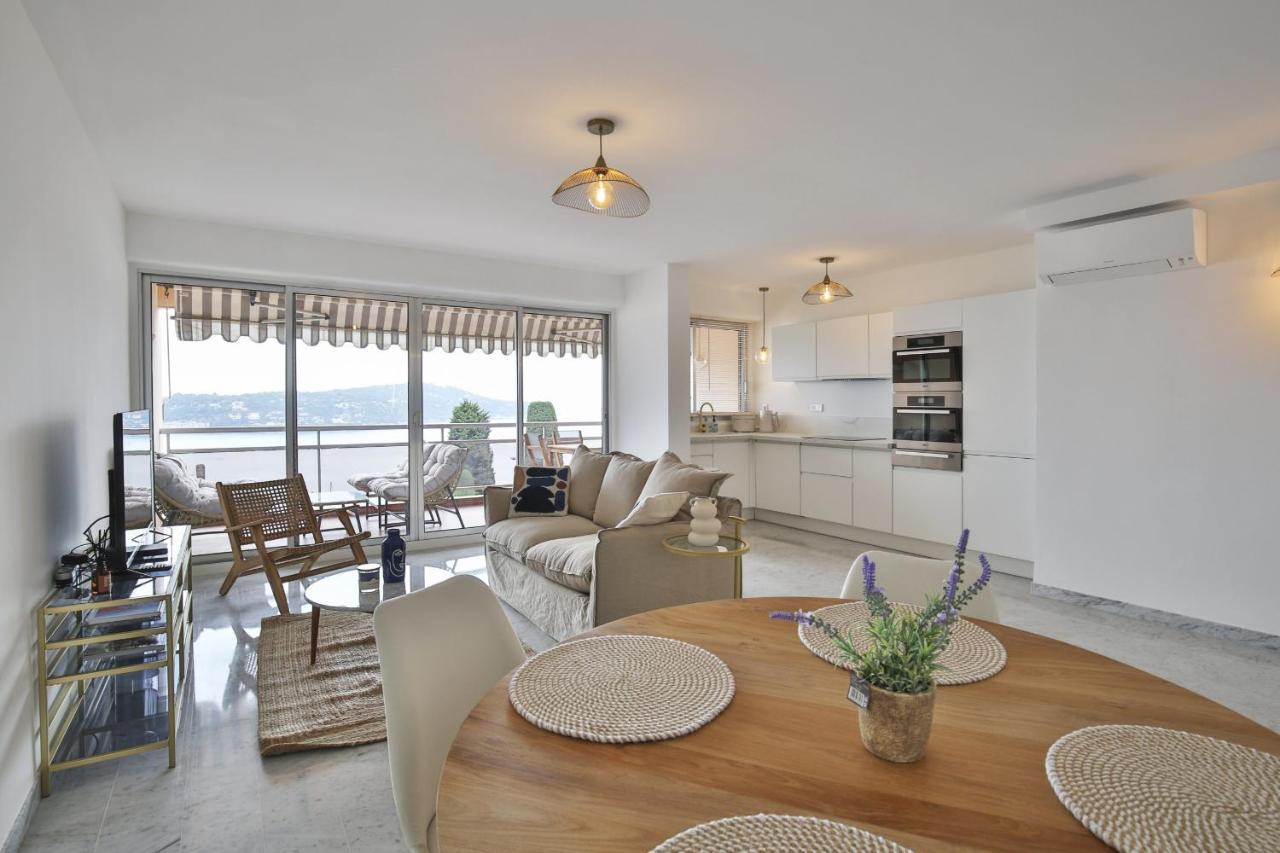 Sublime Appartement Vue Mer. Parking/Piscine/Clim Вильфранш-сюр-Мер Экстерьер фото