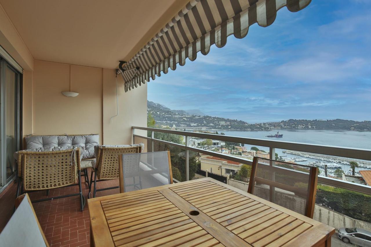 Sublime Appartement Vue Mer. Parking/Piscine/Clim Вильфранш-сюр-Мер Экстерьер фото
